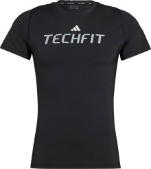 Funkční tričko \'Techfit Graphic\' adidas performance černá / bílá