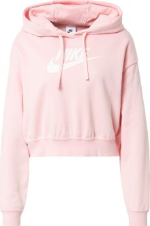 Mikina Nike Sportswear růžová / bílá