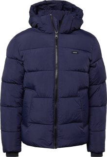 Zimní bunda Calvin Klein námořnická modř / černá