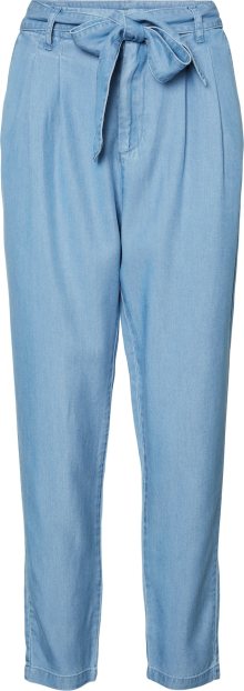 Kalhoty se sklady v pase \'MIA\' Vero Moda modrá džínovina
