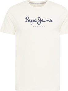 Tričko \'EGGO\' Pepe Jeans krémová / marine modrá