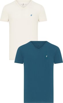 Tričko DENIM CULTURE režná / petrolejová