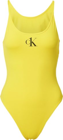 Plavky Calvin Klein Swimwear žlutá / černá
