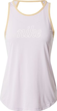 Sportovní top Nike pastelová fialová / bílá