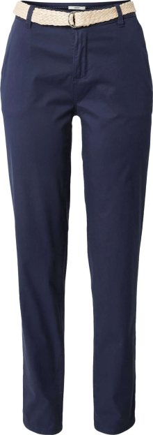 Chino kalhoty Esprit světle béžová / námořnická modř