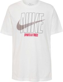 Funkční tričko Nike šedá / červená / černá / bílá