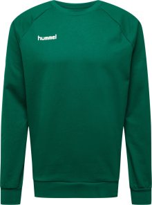 Sportovní mikina Hummel smaragdová / bílá