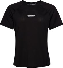 Funkční tričko Superdry černá / bílá