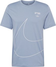 Tričko Nike Sportswear šedá / bílá