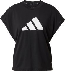 Funkční tričko \'Train Icons Fit Logo\' adidas performance černá / bílá