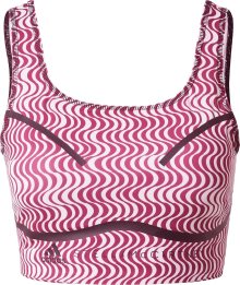 Sportovní top \'Truepurpose Printed\' adidas by stella mccartney tmavě růžová / černá / bílá