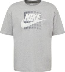Tričko \'FUTURA\' Nike Sportswear tmavě šedá / šedý melír / bílá
