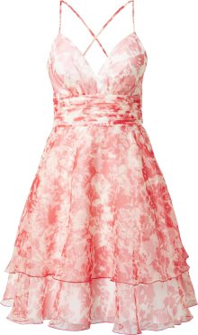 Šaty VM Vera Mont krémová / růžová / malinová / melounová