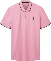 Tričko Tom Tailor Denim pink / černá