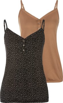 Top Lascana světle hnědá / šedobéžová / černá