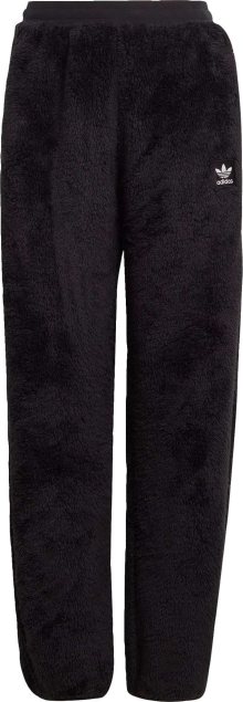 Kalhoty \'Essentials+ Fluffy Teddy\' adidas Originals černá / bílá