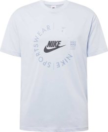 Tričko Nike Sportswear pastelová modrá / světlemodrá / černá
