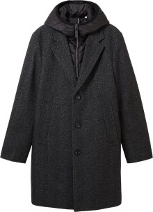 Přechodný kabát Tom Tailor černá / bílá