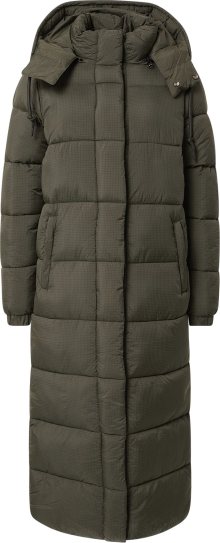 Zimní kabát Superdry khaki / černá / bílá