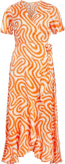 Letní šaty \'Green Papaya\' Object oranžová / bílá