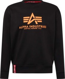 Mikina alpha industries oranžová / černá