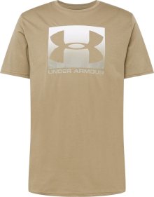 Funkční tričko Under Armour khaki / stříbrná
