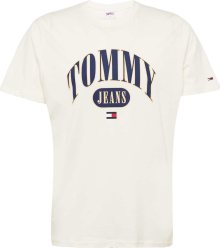 Tričko Tommy Jeans námořnická modř / světle žlutá / červená / bílá