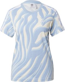 Tričko \'Abstract Allover Animal Print\' adidas Originals kouřově modrá / světlemodrá / bílá