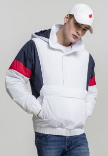 Urban Classics 3 Tone Pull Over Jacket white/navy/fire red - M