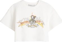 Mikina Bershka zlatě žlutá / korálová / černá / offwhite