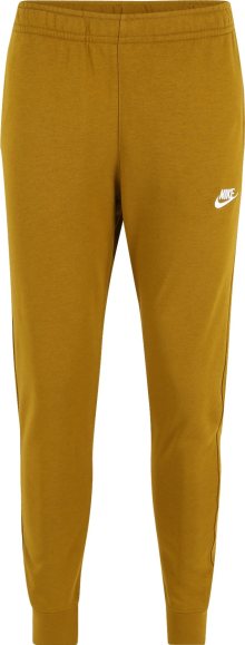 Kalhoty Nike Sportswear zlatě žlutá / bílá