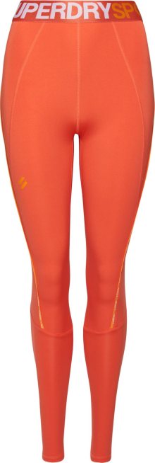 Sportovní kalhoty Superdry oranžová / bílá