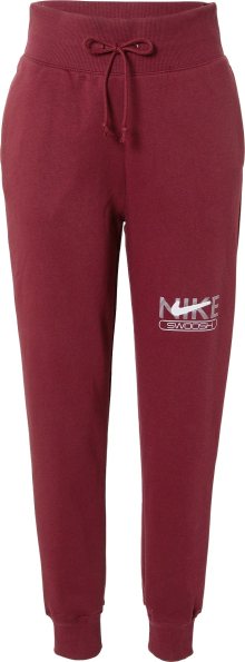 Kalhoty Nike Sportswear tmavě červená / bílá