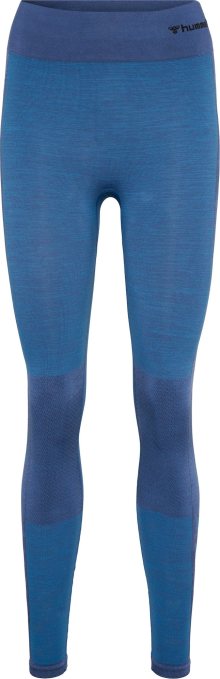 Sportovní kalhoty Hummel námořnická modř / modrý melír