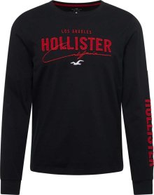 Tričko Hollister červená / černá / bílá