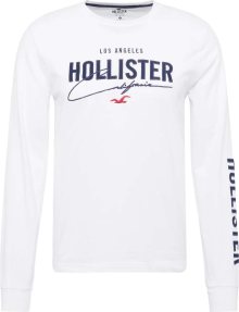 Tričko Hollister tmavě modrá / brusinková / bílá