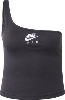 Top Nike Sportswear tmavě šedá / bílá