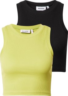 Top Weekday světle zelená / černá
