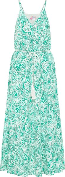 Letní šaty IZIA zelená / bílá