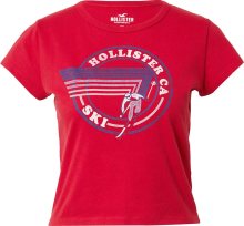 Tričko Hollister marine modrá / červená / bílá