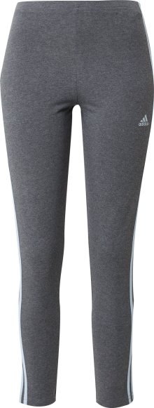 Sportovní kalhoty \'Essentials 3-Stripes High-Waisted \' ADIDAS SPORTSWEAR světlemodrá / šedý melír