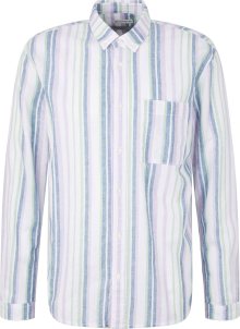 Košile Tom Tailor Denim enciánová modrá / pastelově zelená / pastelová fialová / offwhite
