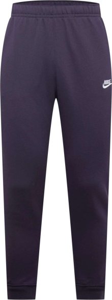 Kalhoty Nike Sportswear švestková / bílá