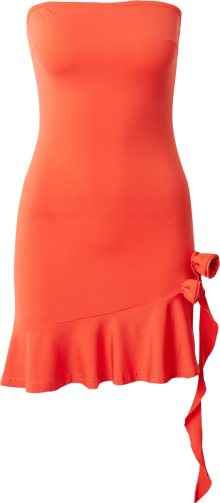 Koktejlové šaty Nasty Gal oranžově červená