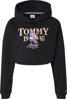 Mikina Tommy Jeans modrá / námořnická modř / zlatá / černá