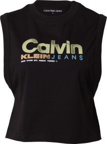 Top Calvin Klein Jeans světlemodrá / světle zelená / černá / bílá