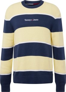 Svetr Tommy Jeans námořnická modř / pastelově žlutá / jasně červená / bílá