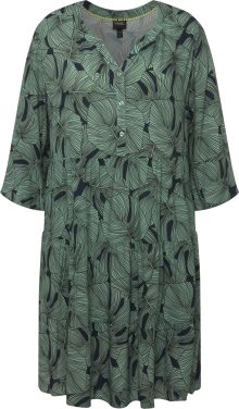 Košilové šaty Ulla Popken zelená / černá