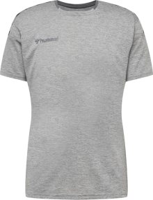 Funkční tričko Hummel šedý melír / černá