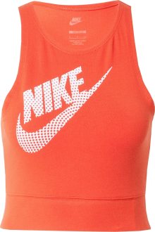 Top Nike Sportswear oranžově červená / bílá